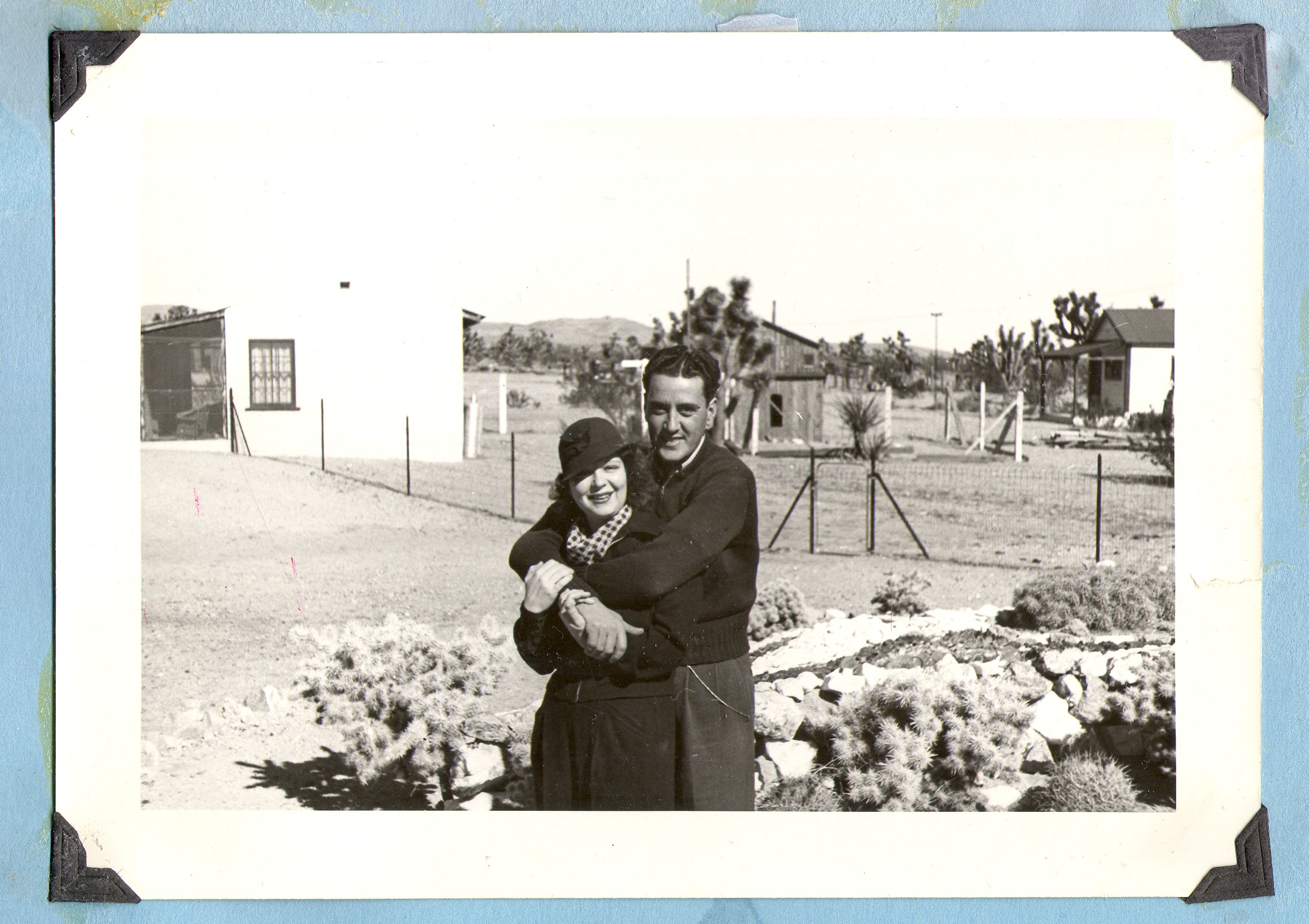 Clara Bow Bell with her cousin Billy Bow at Walking Box Ranch, Nevada: photographic print