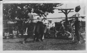 Unknown group of boys boxing: photographic print 