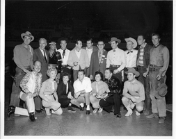 Cast of "Rawhide" with Clint Eastwood and Rex Bell: photographic print