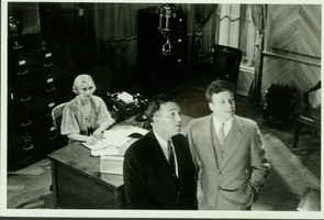 Photograph of Rex Bell (George Francis Beldam) on the set of unidentified film