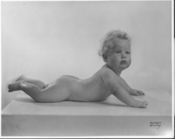Photo of Rex Anthony Bell, Jr (Toni Larbow Beldam) as an infant.  Marked on photo is Autrey, Hollywood