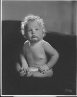 Photo of Rex Anthony Bell, Jr (Toni Larbow Beldam) as an infant.  Marked on photo is Autrey, Hollywood