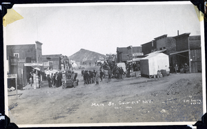 Photograph of Main Street looking toward Columbia Mountain, Goldfield, (Nev.), October 1904