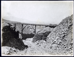 Photograph of sacked ore at Mizpah mine, Tonopah (Nev.), early 1900s