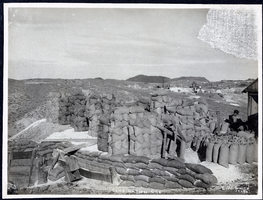 Photograph of sacked ore shipping to mill, Goldfield (Nev.), early 1900s