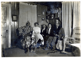 Photograph of people posing in costume, Goldfield (Nev.), early 1900s