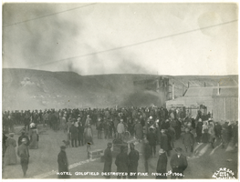 Photograph of Goldfield Hotel fire (Nev.), November 17, 1906