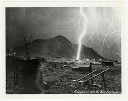 Photograph of a nighttime lightning strike, Tonopah (Nev.), 1904