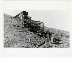 Photograph of Josiah Irving Crowell's mill at the Chloride Cliff Mine (Nev.), 1915