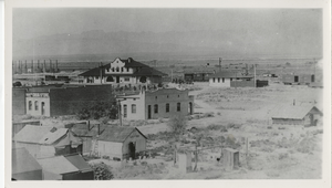Panoramic photograph of Clark's Las Vegas Townsite, Las Vegas (Nev.), 1905-1925