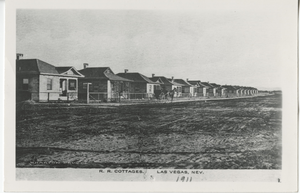Photograph of railroad cottages, Las Vegas (Nev.), 1911