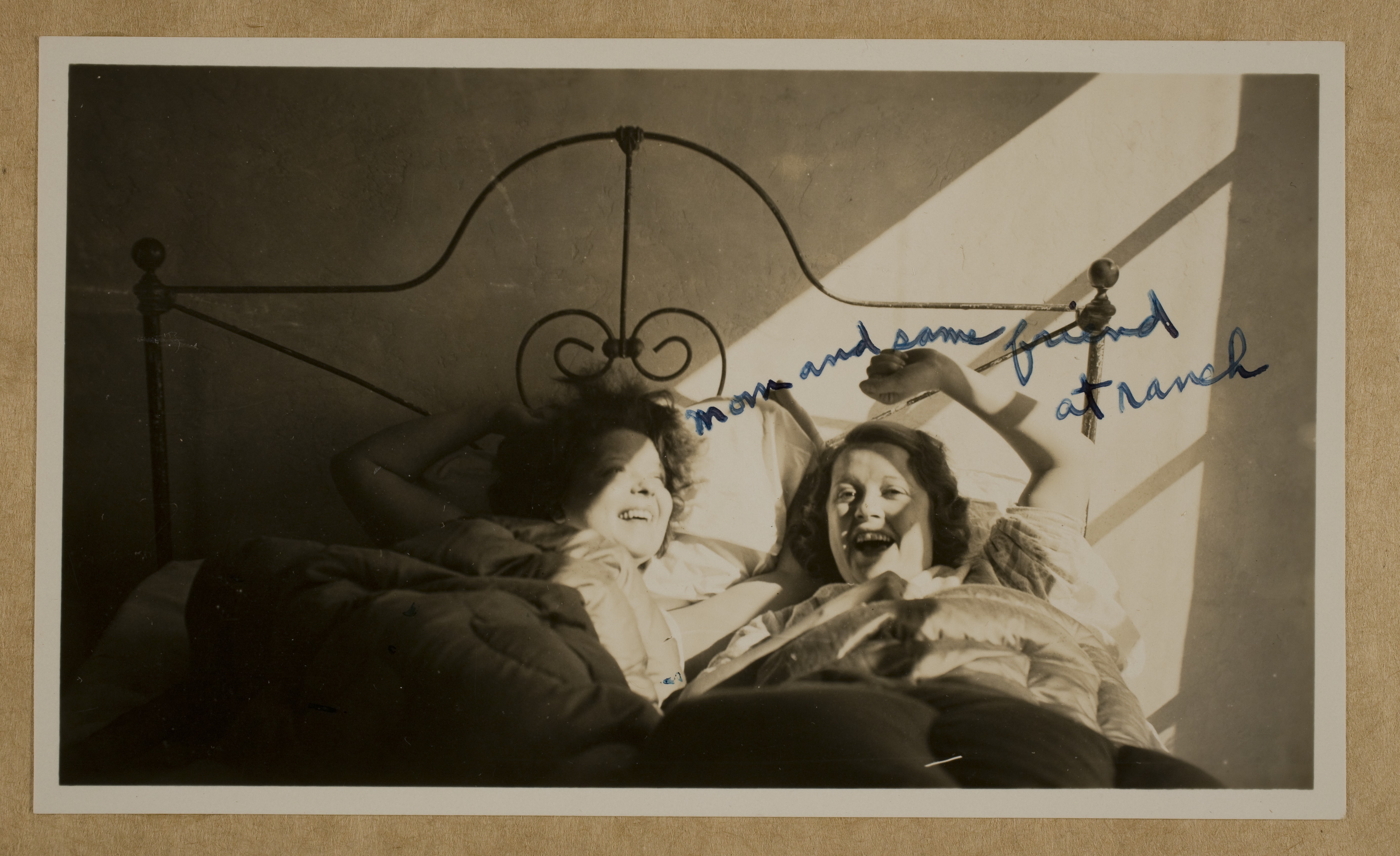 Clara Bow and Marion Lewyn at Walking Box Ranch: photographic print