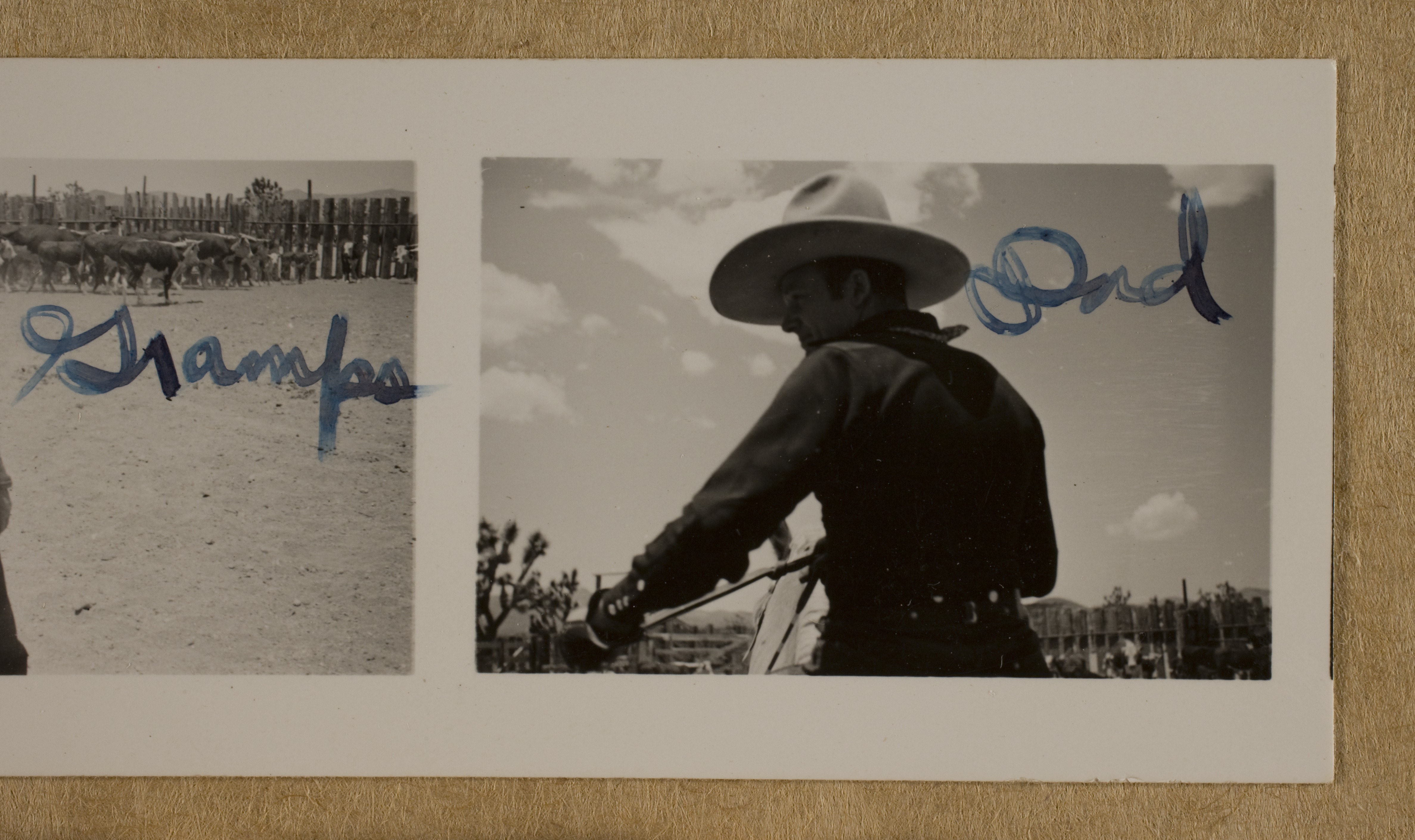 Rex Bell (George Francis Beldam) at Walking Box Ranch, Nevada: photographic print