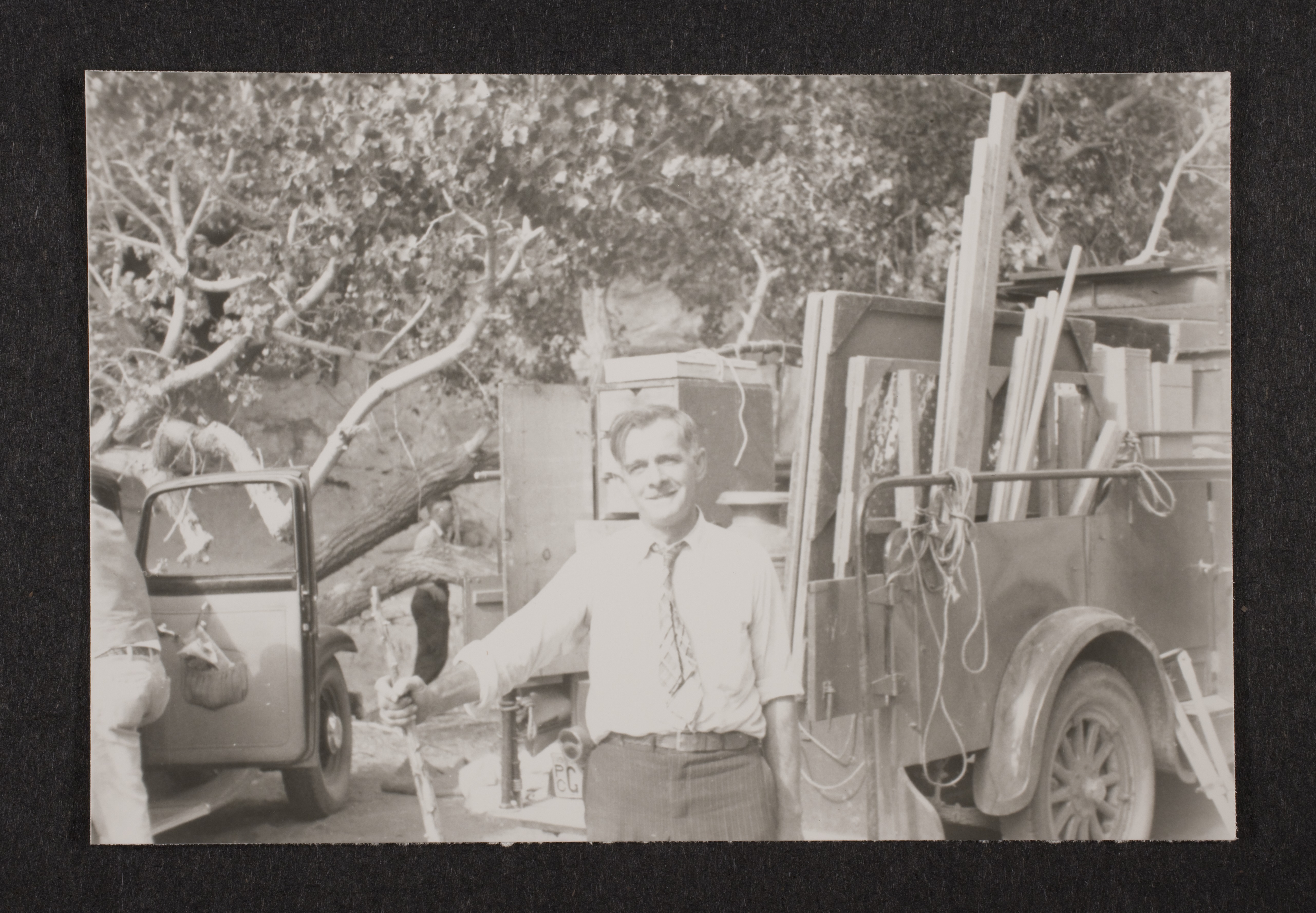 Unidentified man outside at unknown location: photographic print