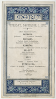 The Criterion, menu, Tuesday, December 1, 1885