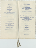 Anglo-American Lodge No. 2191 installation banquet for Brother William James Harvey, menu, Tuesday, June 17, 1902, Hotel Cecil