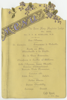 The Saint Mary Magdalen Lodge, event, menu, June 27, 1895, at Café Royal