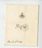 The Monico International Hall, menu, March 3, 1895