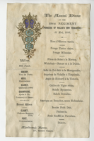 Annual dinner of the 19th Regiment, menu, May 31, 1888, at Marlborough Rooms