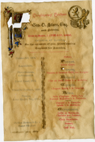 Menu for complimentary luncheon to George O. Starr, Esq. and friends, given by Messrs J. Lyons & Co., Limited, February 26, 1890, at Olympia