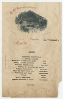 La Touraine steamship, dinner menu