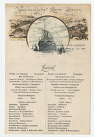 S.S. Kaiser Friedrich steamship, lunch menu. June 12, 1899