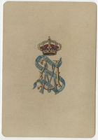 House of Savoy Royal Family residence, dinner menu, March 14, 1892