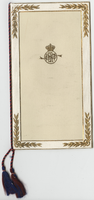 House of Savoy Royal Family residence, menu, December 19, 1900