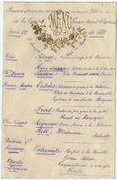Café de Paris, menu, June 22nd, 1888