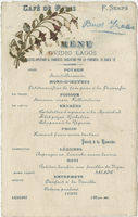 Event for Ovidio Lagos, elected member of the Argentinian congress by the province of Santa Fé, March 5, 1888, at Café de Paris