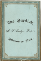 The Burdick, menu, November 27, 1881