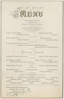 Hotel Holland menu, Tuesday December 25, 1883