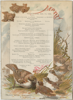 Thanksgiving menu, November 29, 1883, Palace Hotel