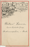 Bates House dinner menu, Sunday, February 3, 1884