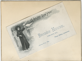 New Year's Day menu, 1884, Briggs House 