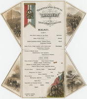 Menu for the Thirteenth Annual Banquet of the Society of the Army of the Tennessee, November 13, 1879, at the Palmer House