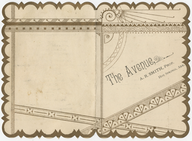 The Avenue menu, December 12, 1880  