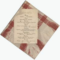 Central Hotel menu, Sunday, December 9, 1883