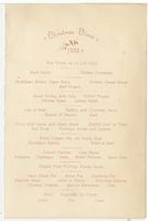 Christmas dinner menu, 1883, Gault House