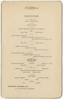 Christmas dinner menu, 1883, Grand Hotel 