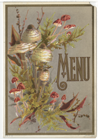 Christmas menu, December 25, 1879 , Gardner House