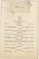 Thanksgiving dinner menu, November 29, 1883, Tremont House 