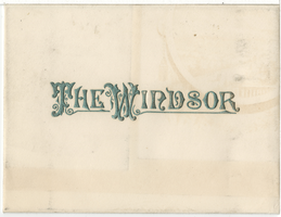 The Windsor menu, May 20, 1883