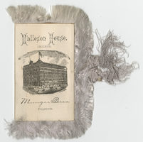 Matteson House, menu, November 30, 1882