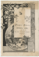Chapin House, dinner menu, June 11, 1876