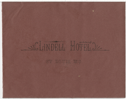 Lindell Hotel, menu, May 6, 1883
