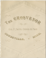 The Grosvenor, menu, November 30, 1882