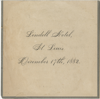 Lindell Hotel, menu, December 17, 1882