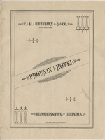 Phoenix Hotel menu, Wednesday, December 3, 1879 