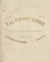 The Grosvenor menu, November 30, 1882 